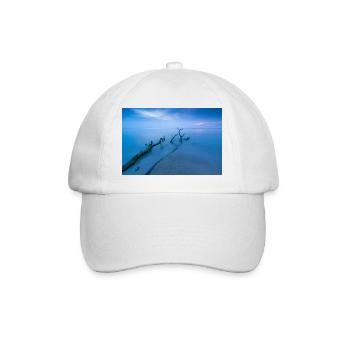 Blue hour on the west beach - Baseball Cap - white/white - Front