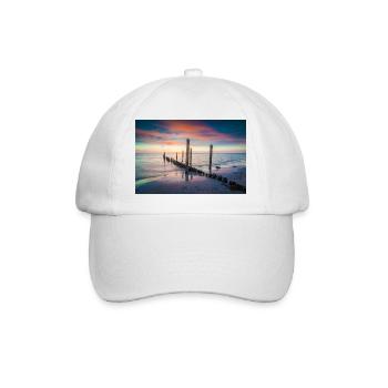 Sunrise on the Baltic Sea beach - Baseball Cap - white/white - Front