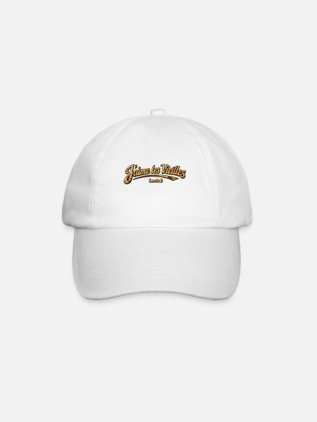 I like old rusty mobs - Baseball Cap - white/white