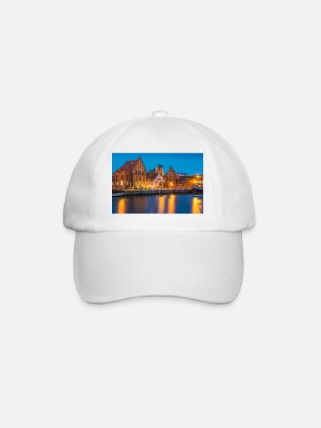 Wismar in the evening - Baseball Cap - white/white