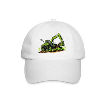 St. Patricks Day Bagger-Konstruktion - Baseballkappe - Weiß/Weiß - Vorne