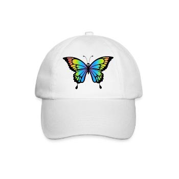 Butterfly skull - Baseball Cap - white/white - Front