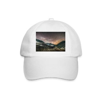 La Voie lactée au-dessus des montagnes Agrafa - Casquette classique - blanc/blanc - Devant