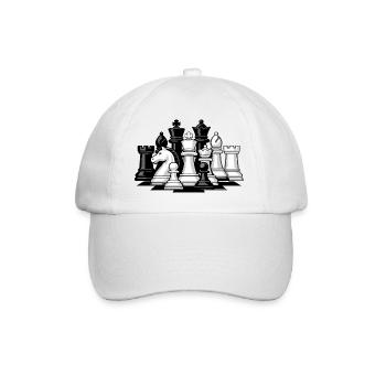 Chess Chess Pieces Arrangement - Baseball Cap - white/white - Front