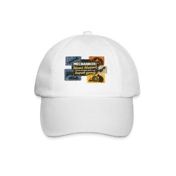 Mechanic Saying Illustration - Baseball Cap - white/white - Front