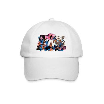 Fallas De Valencia Fireworks Risograph - Baseball Cap - white/white - Front