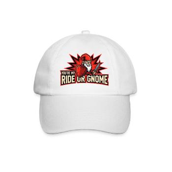 Böser Gnom, Dunkler Gnom, Goth-gnom, Lustiger Gnom - Baseballkappe - Weiß/Weiß - Vorne