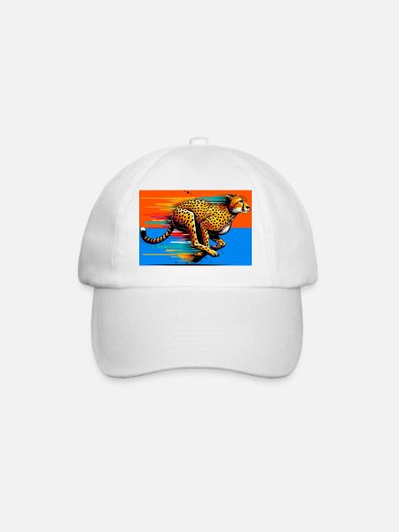 cheetah - Baseball Cap - white/white