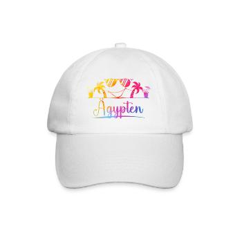 Ägypten Tropenstrand Palmen - Baseballkappe - Weiß/Weiß - Vorne