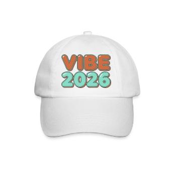 Retro Vibe 2026 Typographie Lettrage - Casquette classique - blanc/blanc - Devant