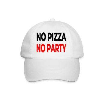 Pizza - Baseballkappe - Weiß/Weiß - Vorne
