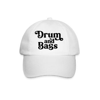 Drum and Bass Bold Typography - Baseball Cap - white/white - Front