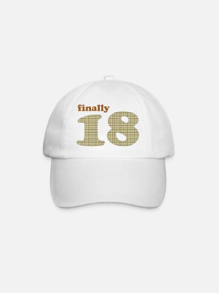 finally_18 - Baseball Cap - white/white
