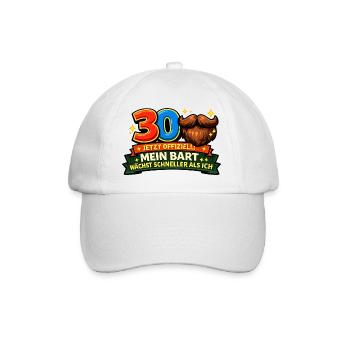 Officially 30: My beard is growing faster - Baseball Cap - white/white - Front