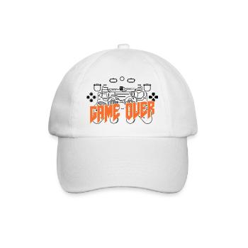 Game Over Retro Orange Bold - Baseball Cap - white/white - Front