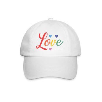 LGBT-Pride-Monat – Liebe ist Liebe - Baseballkappe - Weiß/Weiß - Vorne