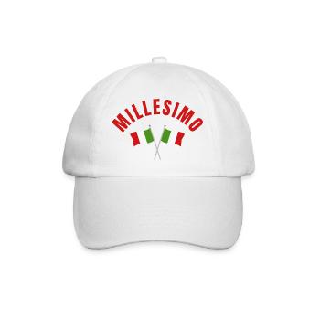 Millesimo Italian Flags Emblem - Baseball Cap - white/white - Front