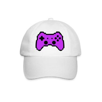 Retro Gamepad Controller Gamer - Baseballkappe - Weiß/Weiß - Vorne