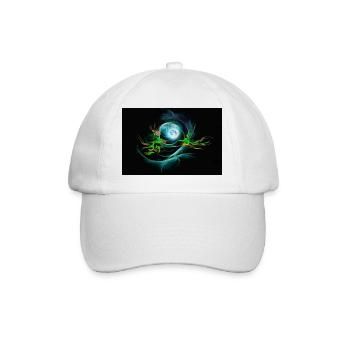 Danse du Dragon au clair de lune : Tourbillon au néon dans l’espace - Casquette classique - blanc/blanc - Devant