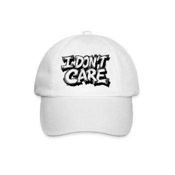 Mir egal, Graffiti, Text, Design, Streetwear, Tippfehler, - Baseballkappe - Weiß/Weiß - Vorne