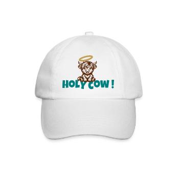 Holy Cow Halo Cartoon - Baseballkappe - Weiß/Weiß - Vorne