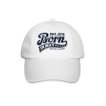 Born in May 1976 - Birthday - Gift - Baseball Cap - white/white - Front