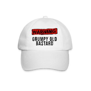 Warning Stamp Red - Baseball Cap - white/white - Front