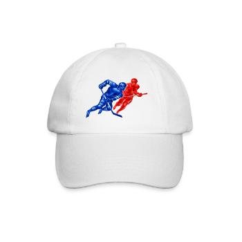 Rival Hockey Duell: Blau gegen Rot - Baseballkappe - Weiß/Weiß - Vorne