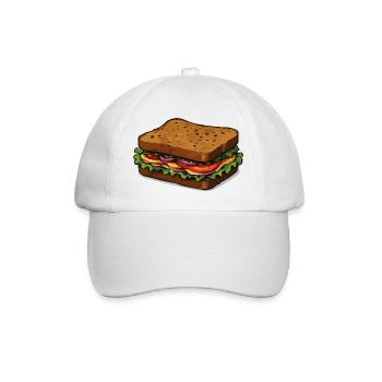 Sandwich illustration - Baseball Cap - white/white - Front