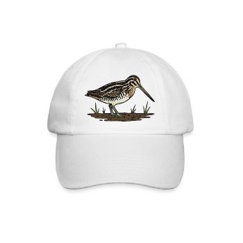 Snipe, Snipe, Tarnvogel - Baseballkappe - Weiß/Weiß - Vorne