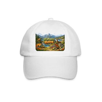 Nature Rules: Animals and Mountains - Baseball Cap - white/white - Front