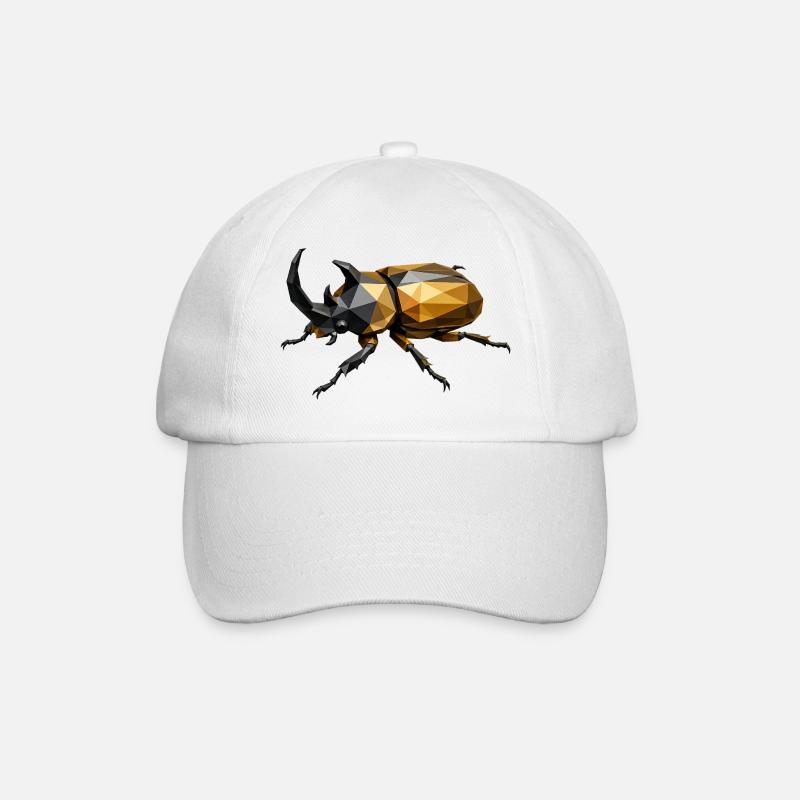 Geometrischer Goldkäfer - Baseball Cap - white/white