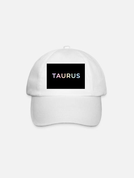 Taurus Gradient Typography - Baseball Cap - white/white