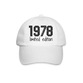 1978 Limited Edition Retro Geburtstag Jahrgang Des - Baseballkappe - Weiß/Weiß - Vorne