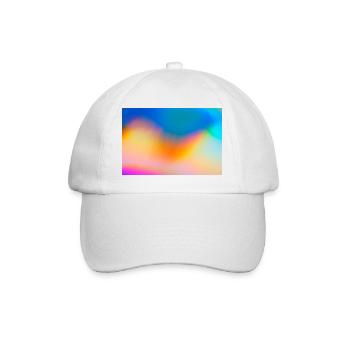 Color Waves Gradient Backdrop - Baseball Cap - white/white - Front