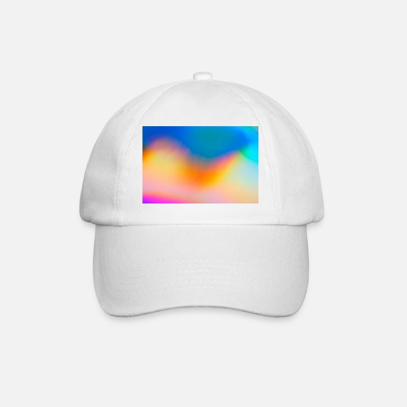 Décor de dégradé des vagues de couleur - Casquette classique - blanc/blanc