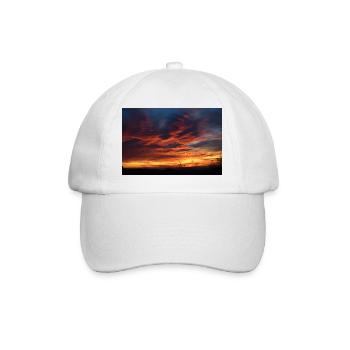 Sonnenuntergangszauber am Abend - Baseballkappe - Weiß/Weiß - Vorne