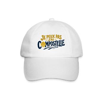 Je peux pas j'ai Compostelle - Casquette classique - blanc/blanc - Devant