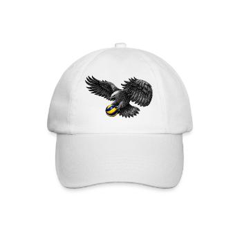 Adler mit Volleyball - Baseballkappe - Weiß/Weiß - Vorne