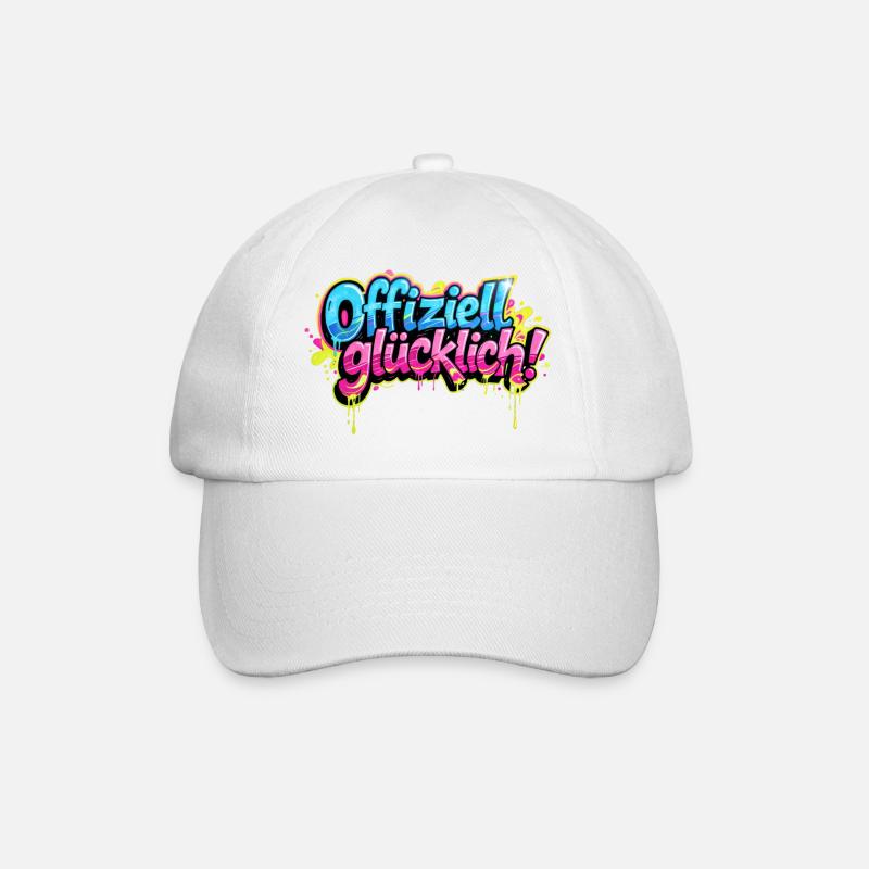 Offiziell Glücklich Version 1 - Baseballkappe - Weiß/Weiß