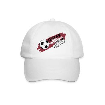 Qatar Football Fan Jersey Doha Soccer Soccer - Baseball Cap - white/white - Front