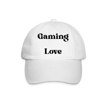 Gaming_Love - Baseball Cap - white/white - Front