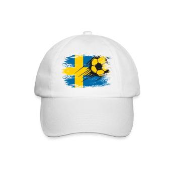 Le flag football suédois en mouvement - Casquette classique - blanc/blanc - Devant