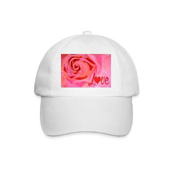 Rosenliebe Farbexplosion Love - Baseballkappe - Weiß/Weiß - Vorne