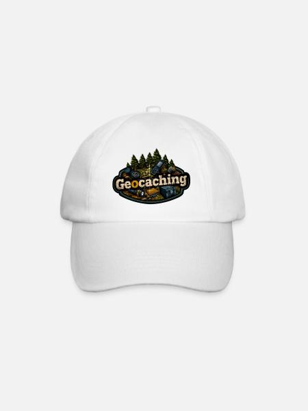 Geocaching - Baseball Cap - white/white