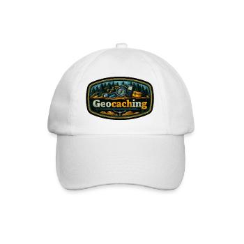 Geocaching - Baseball Cap - white/white - Front