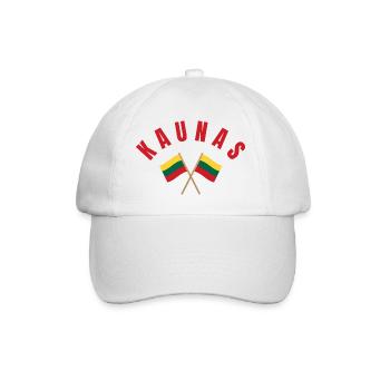Kaunas Crossed Lithuanian Flags - Baseball Cap - white/white - Front