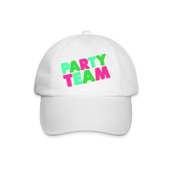 Party Team Neon : Mot-mot aux couleurs vives - Casquette classique - blanc/blanc - Devant
