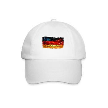 Einigkeit, Recht und Freiheit Neonflag - Baseballkappe - Weiß/Weiß - Vorne