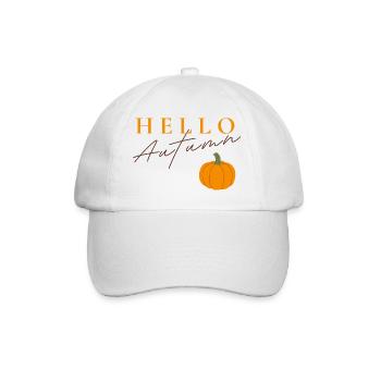 Bonjour Autumn | Motif de citrouille d’automne - Casquette classique - blanc/blanc - Devant